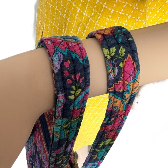 Stephanie Dawn Shoulder Bag Zippered Tote Plum Floral Purse Preppy Boho 14x8x4” - Picture 10 of 10